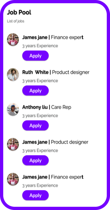 Candidate notifications mockup