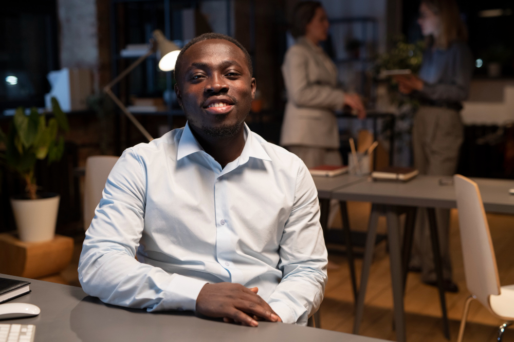 Professional man smiling